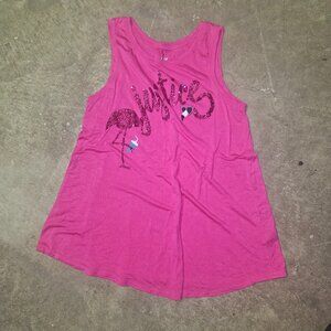 Justice Hot Pink Flamingo Tank Top - Girls 14/16